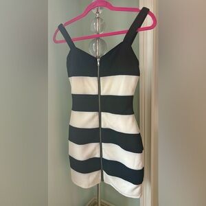 One Clothing Monochrome Striped Dress